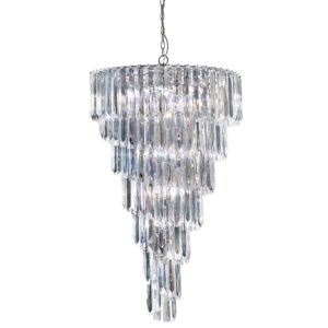 Sigma 9 Light Chrome & Clear Acrylic Chandelier – Searchlight 7999-9CC